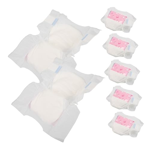 JUMPLAWN 7 Stücke Simulierte Puppe Windeln Für Baby Puppen Puppe Zubehör Pretend Spielen Puppe Windeln Reborn Baby Puppe Zubehör Pretend Puppe Windeln von JUMPLAWN