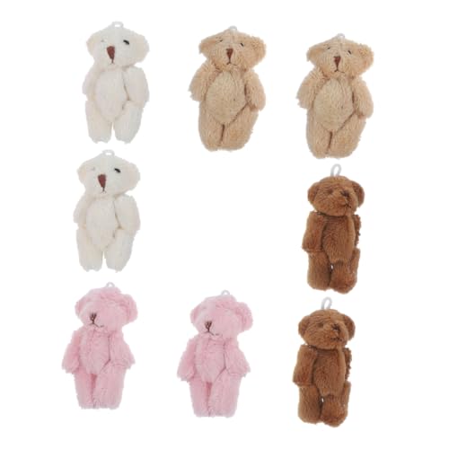 JUMPLAWN 8 Stück Mini Plüschbären Kuscheltiere für Shower Diy Schlüsselanhänger Party Mitgebsel Weiche JUMPLAWN 8 Stück Mini Plüschbären Kuscheltiere für Shower Diy Schlüsselanhänger Party Mitgebsel Weiche von JUMPLAWN
