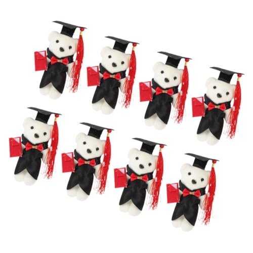 JUMPLAWN 8 Stück Teiliges Mini Abschlussbärchen für DIY Blumenarrangements Süße Plüschbären zur Dekoration für Abschlussfeiern und Geschenkideen für Absolventen JUMPLAWN 8 Stück Teiliges Mini Abschlussbärchen für DIY Blumenarrangements Süße Plüschbären zur Dekoration für Abschlussfeiern und Geschenkideen für Absolventen von JUMPLAWN