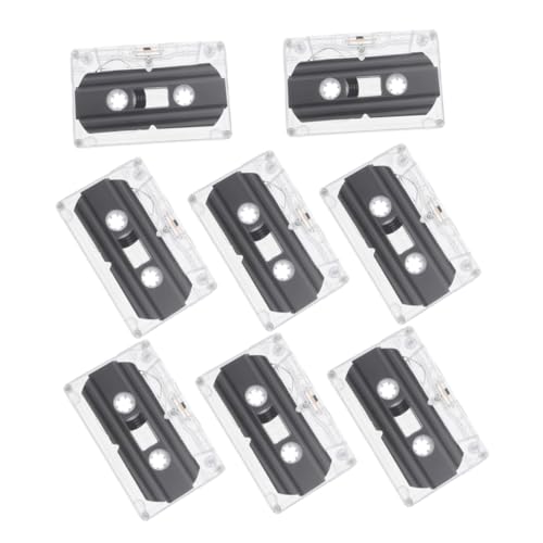 JUMPLAWN 8st Leeres Band Leere Kassette Musikkassetten Musikband Kassettenband Leer Kassettenrekord Mikrokassettenspieler Kassettenmusik Miniband Plastik Transparent von JUMPLAWN