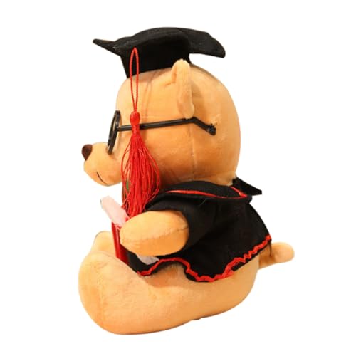 JUMPLAWN Abschlussbär Plüschspielzeug mit Doktorhut Niedliche Geschenkidee für Graduierungsfeiern Handwerkskunst Dekoration für Zuhause und Feiertage JUMPLAWN Abschlussbär Plüschspielzeug mit Doktorhut Niedliche Geschenkidee für Graduierungsfeiern Handwerkskunst Dekoration für Zuhause und Feiertage von JUMPLAWN