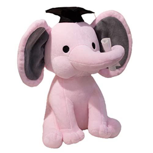 JUMPLAWN Abschlussgeschenk süße plüschtiere niedliche Cute Plüsch-Elefantenpuppe Plüsch-Abschlusselefant Abschluss Elefant entzückender Zeichentrickelefant PP Baumwolle Rosa von JUMPLAWN