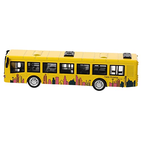 JUMPLAWN Busmodell Kleine Busspielzeuge Für Jungen Kinderspielzeug Bus- Autos Für Jungen Zurückziehen Spielzeugbus Auto Zurückziehen Abs-Kunststoff Yellow von JUMPLAWN