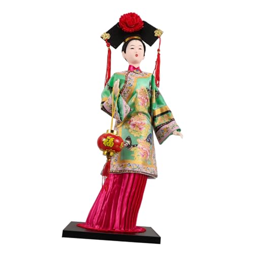 JUMPLAWN Chinesische Vintage Puppe Traditionelle Orientalische Sammlerpuppen Handgefertigte Sammlerfigur Chinesische Seidenpuppe Chinesische Neujahrspuppe Ornament Für Kulturelle von JUMPLAWN