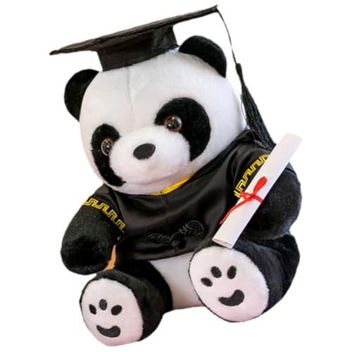 JUMPLAWN Doktor Panda Puppe Plüsch Panda Pandas Panda Schmuck Entzückende Panda Puppe Panda Modellierung Neuartige Panda Puppe Ausgestopfter Panda Baumwolle von JUMPLAWN