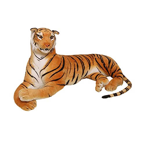 JUMPLAWN Kuscheltierpuppe Simulation Tiger Kreative Spielzeugdekoration Für Wohnzimmer Zu Hause Schlafzimmer (orange Tiger, 30cm) von JUMPLAWN