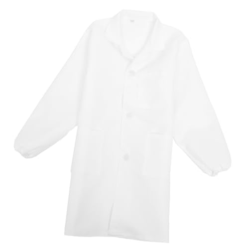 JUMPLAWN Laborkittel Weißer Wissenschaftler Kostüm Langarm Kinderkostüm Cosplay Party Verkleidung Mittel für Mädchen Jungen JUMPLAWN Laborkittel Weißer Wissenschaftler Kostüm Langarm Kinderkostüm Cosplay Party Verkleidung Mittel für Mädchen Jungen von JUMPLAWN