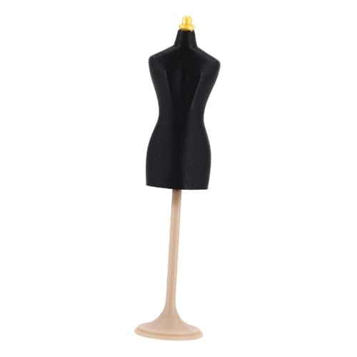 JUMPLAWN Mannequin-Aufhänger kinderkleidung kleiderständer Kleiderpuppe Spielzeugmannequin schwarz Puppenbekleidung Mini-Puppenhauszubehör Anzeige von Stoffkleidern Schneiderpuppe pla Black von JUMPLAWN