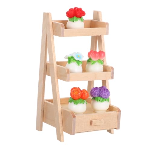 JUMPLAWN Miniatur Blumentopf Modell mit Ständer Resin Mini Pflanzen Dekoration für Puppenhaus Teiliges Bunte Mini Kunstpflanzen für Kleine Räume und DIY Deko JUMPLAWN Miniatur Blumentopf Modell mit Ständer Resin Mini Pflanzen Dekoration für Puppenhaus Teiliges Bunte Mini Kunstpflanzen für Kleine Räume und DIY Deko von JUMPLAWN