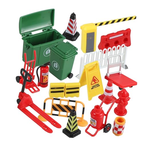 JUMPLAWN Miniatur Verkehrsbarrikaden mit Mini Straßenverkehrsschildern und Straßensperren für Sandkastenspielzeug Lernspielzeug für Verkehrserziehung und Dekoration JUMPLAWN Miniatur Verkehrsbarrikaden mit Mini Straßenverkehrsschildern und Straßensperren für Sandkastenspielzeug Lernspielzeug für Verkehrserziehung und Dekoration von JUMPLAWN