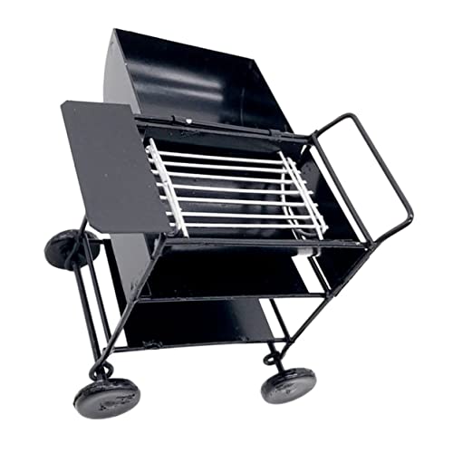 JUMPLAWN Modell Miniatur Barbecue Cart Und Detailgetreu Für Mini Hausdekoration Für Kreative Spielideen Und Puppenhaus Zubehör von JUMPLAWN