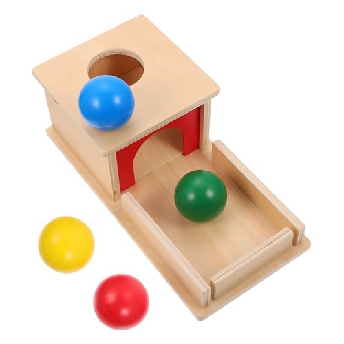 JUMPLAWN Montessori Holzspielzeug Für Pädagogisches Hand Auge Koordination Lernspielzeug Mit Bällen Im Zielkasten Frühes Bildungsspielzeug Für Jungen Und Mädchen von JUMPLAWN