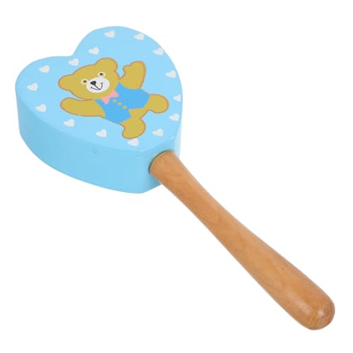 JUMPLAWN Percussion Shaker Herzförmiges Maraca Holz Maraca Instrument Spielzeug Rhythmus Sand Shaker Herzförmiges Handschütteln Maraca Für Kinder von JUMPLAWN