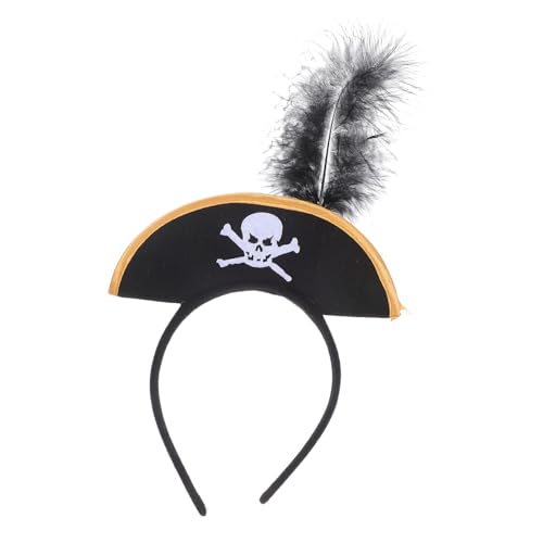 JUMPLAWN Piratenhut Stirnband Halloween Piratenkostüm Hut Kopfbedeckung Piratenkapitän Für Verkleidungspartys Rollenspiele Kostümzubehör von JUMPLAWN