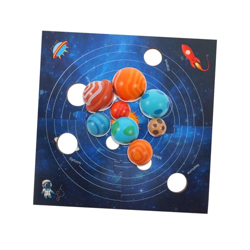 JUMPLAWN Planetenkognitive Toys Denksportaufgaben Rätsel Lernziele Board Für Im Sonnensystem Montessori Puzzle Study Board Pädagogische Brettspiele Solarsystemplatine Holz von JUMPLAWN