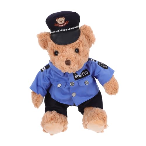 JUMPLAWN Plüsch Polizeibär Weiches Kuscheltier mit Uniform und Mütze Perfektes für Teenager Dekorativ und Funktional für Spiel und JUMPLAWN Plüsch Polizeibär Weiches Kuscheltier mit Uniform und Mütze Perfektes für Teenager Dekorativ und Funktional für Spiel und von JUMPLAWN