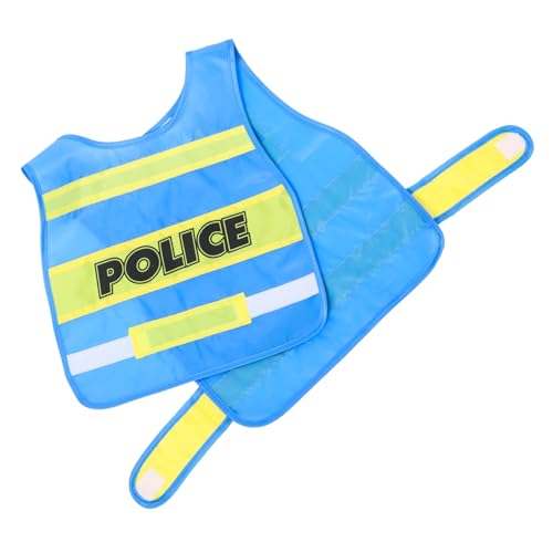 JUMPLAWN Polizeikostüm Weste aus Stoff für Kleinkinder Jungen und Mädchen Fasching Karneval Rollenspiel Cosplay Uniform für Realistischem Design und Bequemem Tragegefühl JUMPLAWN Polizeikostüm Weste aus Stoff für Kleinkinder Jungen und Mädchen Fasching Karneval Rollenspiel Cosplay Uniform für Realistischem Design und Bequemem Tragegefühl von JUMPLAWN