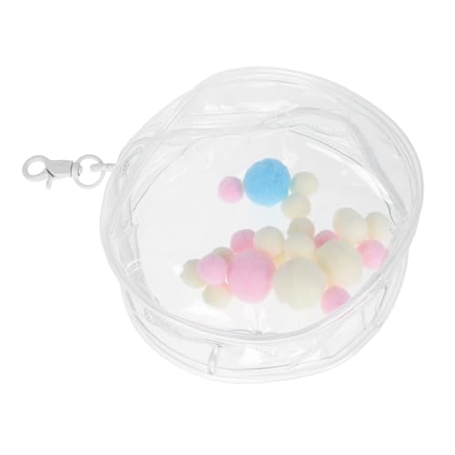 JUMPLAWN Puppe Puppentasche Strassbrosche Mini Türrad Hängerad Zopf Zubehör Gurtband Schnalle Obstbrosche Felgenaufkleber Schautasche Mit Schlüsselanhänger Kunststoff Transparent von JUMPLAWN