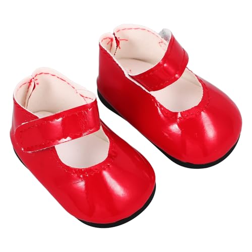 JUMPLAWN Puppenschuhe Für Mädchenpuppen Miniatur PU Leder Schuhe Für Rollenspiele Ersatzschuhe Für Puppen Passend Für Puppen von JUMPLAWN