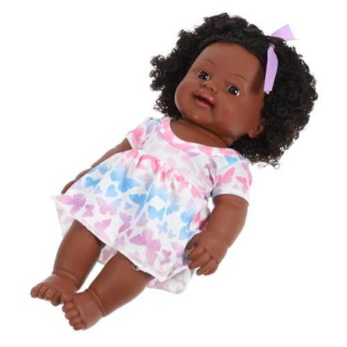 JUMPLAWN Realistische Schwarze Babypuppe Mädchen Afroamerikanische Simulation Weicher Körper Detailgetreu und Robust JUMPLAWN Realistische Schwarze Babypuppe Mädchen Afroamerikanische Simulation Weicher Körper Detailgetreu und Robust von JUMPLAWN