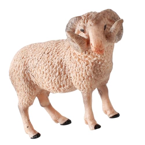 JUMPLAWN Realistisches Schaf Modell Kreative Tierfigur Deko Für Kinderzimmer Wohnzimmer Pädagogisch Langlebig Mit Gebogenem Horn Schaf Ornament JUMPLAWN Realistisches Schaf Modell Kreative Tierfigur Deko Für Kinderzimmer Wohnzimmer Pädagogisch Langlebig Mit Gebogenem Horn Schaf Ornament von JUMPLAWN