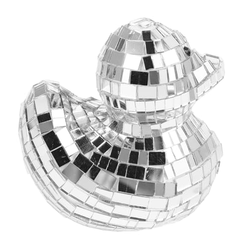 JUMPLAWN Reflektierende Discokugel Ente Glasornament Spiegel Ente Disco Party Dekoration Für Das Home Office Geeignet Für Partys Hochzeiten Festivals von JUMPLAWN