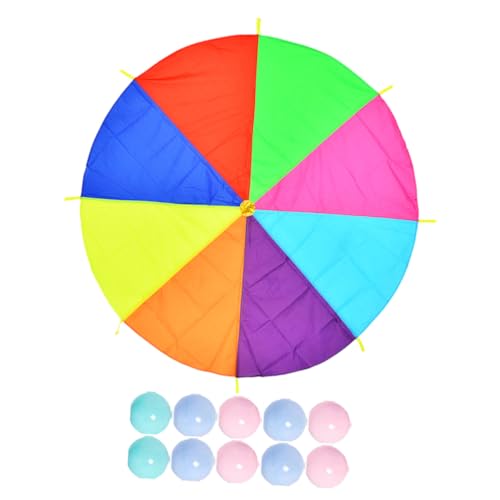 JUMPLAWN Regenbogen Fallschirm Buntes Outdoor Lernspielzeug für Zusammenarbeit Motorik Training Kooperative Bewegung Spiel für Kindergarten und Familien Zufällige Farbe Zufällige Farbe JUMPLAWN Regenbogen Fallschirm Buntes Outdoor Lernspielzeug für Zusammenarbeit Motorik Training Kooperative Bewegung Spiel für Kindergarten und Familien Zufällige Farbe Zufällige Farbe von JUMPLAWN