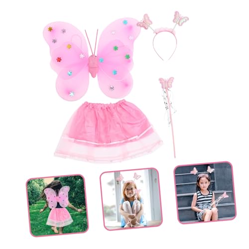 JUMPLAWN Schmetterlingsflügel Feenkostüm für Mädchen mit Flügeln Zauberstab Tüllrock und Haarreif Zauberhaftes Karneval und Faschingskostüm für Bühne und Party JUMPLAWN Schmetterlingsflügel Feenkostüm für Mädchen mit Flügeln Zauberstab Tüllrock und Haarreif Zauberhaftes Karneval und Faschingskostüm für Bühne und Party von JUMPLAWN