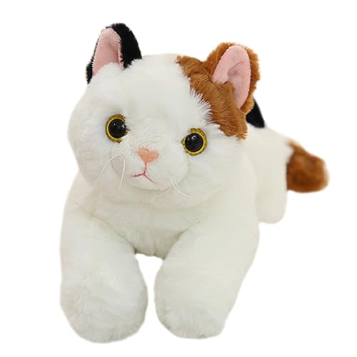 JUMPLAWN Süße Cartoon Stoffkatze Dekoratives Plüschspielzeug Für Kawaii Design Weiches Kuscheltier Ideales Kinderaccessoire Dekorieren von JUMPLAWN