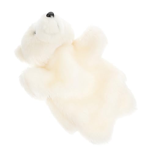 JUMPLAWN Eisbär Handpuppe Spielzeug für Kinder Weiche Stofftier Handpuppe für Rollenspiele aus Plüsch Kreatives Spielzeug für Vorschulkinder – 1 Stück JUMPLAWN Eisbär Handpuppe Spielzeug für Kinder Weiche Stofftier Handpuppe für Rollenspiele aus Plüsch Kreatives Spielzeug für Vorschulkinder – 1 Stück von JUMPLAWN