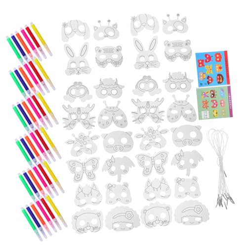 JUMPLAWN Tiermasken zum Bemalen Teiliges DIY Papiermasken mit Stiften für Geburtstag Schule Halloween Kreative Bastelaktivitäten und Faschingsparty JUMPLAWN Tiermasken zum Bemalen Teiliges DIY Papiermasken mit Stiften für Geburtstag Schule Halloween Kreative Bastelaktivitäten und Faschingsparty von JUMPLAWN