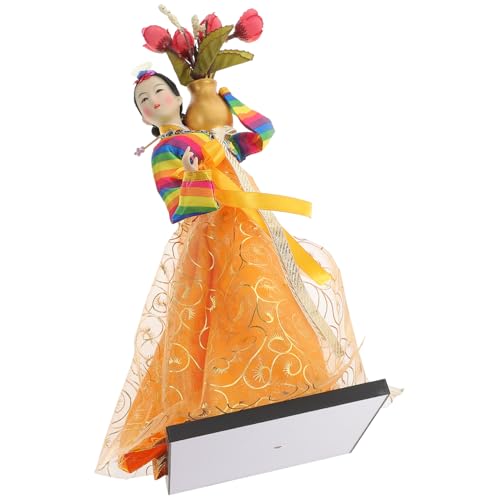 JUMPLAWN Handgefertigte Koreanische Hanbok-Puppe 30 5 cm Hoch Exquisite Dekorative Figur Für Die Sammlung Zufälliger Stil von JUMPLAWN