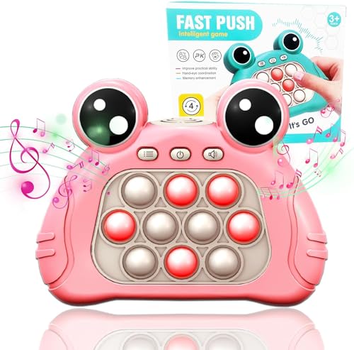 Quick Push Bubble Game, Fidget Elektronisches Sensorspiel, Push Bubble Fidget, Squeeze Toys, Mini Handheld Fast Speed Push Game, Relieving Stress Pop Fidget Game Toys for Kids & Adults (FATF-Fen) von JUNBAOYYDS