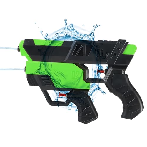 Wasserpistole für Kinder Erwachsene 2er Wasserspritzpistole, Doppeldüse Split Spritz Wasser Pistol Spielzeug, Sommer Schwimmbad Strand Outdoor Spaß Wasserschlacht Spielzeug (Grün) von JUNBAOYYDS