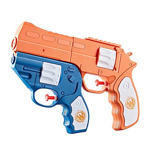 Wasserpistole für Kinder Erwachsene 2er Wasserspritzpistole, Doppeldüse Split Spritz Wasser Pistol Spielzeug, Sommer Schwimmbad Strand Outdoor Spaß Wasserschlacht Spielzeug (orange) von JUNBAOYYDS