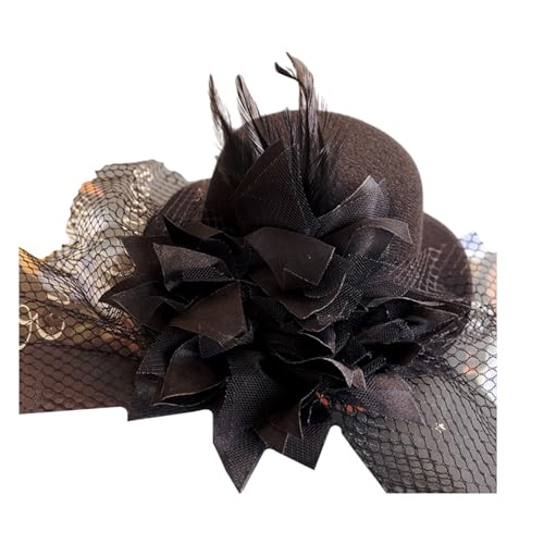 JUNNASALIKER Dame Fascinator Elagant Clip Gefiederten Kopfschmuck Für Make Up Party Maskeraden Flapper Cosplay Haar Zubehör von JUNNASALIKER