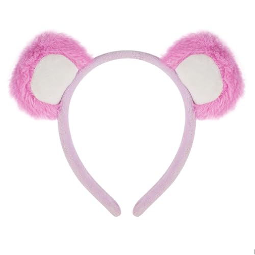 JUNNASALIKER Schönes Plüschbärenohr Stirnband Für Frauen Mädchen Geburtstagsfeier Geting Headpiece School Event Accessoire Bühnenhaarhoop von JUNNASALIKER