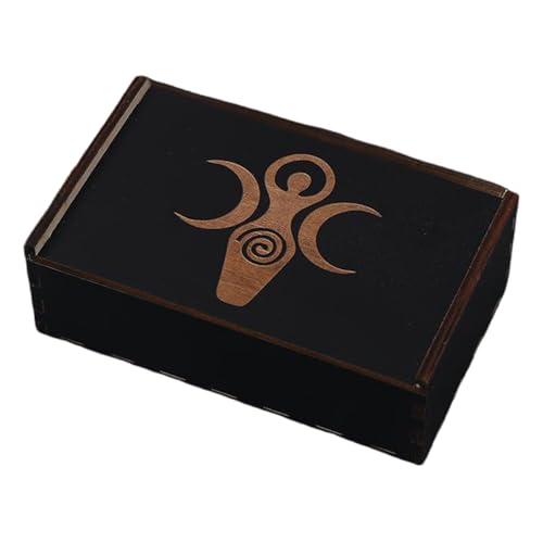 JUNNASALIKER Tarot Karten Box Holz Tarot Karten Box Tarot Deck Behälter Spiel Tarot Deck Hülle Karten Aufbewahrungsbox von JUNNASALIKER