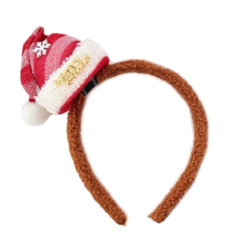 JUNNASALIKER Weihnachtsmützen Weihnachtskopfbedeckung Stirnband Foto Requisiten Party Cosplay Kostüme Tanzparty Glitzer Stirnband Urlaub von JUNNASALIKER