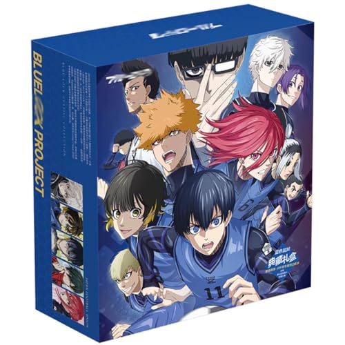 18 Blue Locks Merch Geschenk Box | Anime Figur Wasserflasche, Anhänger, Aufkleber, Poster, Karten, Abzeichen, Badges | Blue Locks Kollektionen Set von JUSONGKWCP