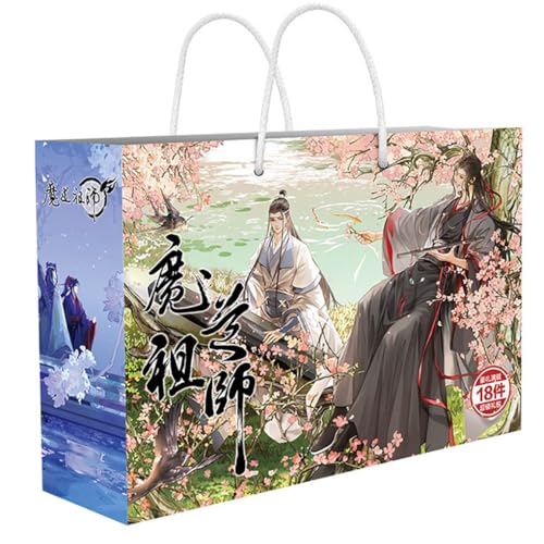 18 Grandmaster of Demonic Cultivations Lucky Bag Deko | Anime Figur Acryl Stand, Aufkleber, Karten, Armband, Poster, Abzeichen, Lesezeichen | Mo Dao Zu Shi Merch Box Set (Mehrfarbig-2) von JUSONGKWCP