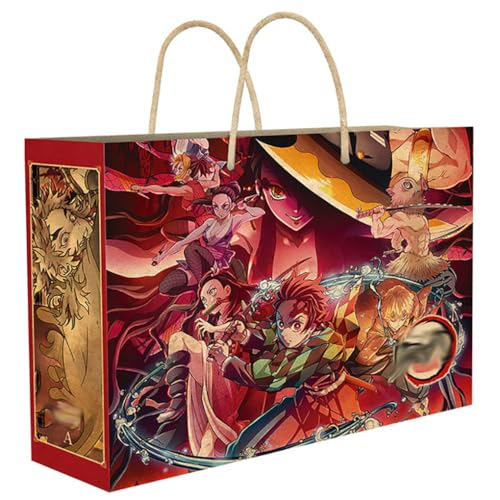 20 Kimetsu No Yaiba Lucky Bag Deko | Anime Figur Acryl Stand, Aufkleber, Karten, Armband, Poster, Abzeichen, Lesezeichen | Nezuko Merch Box Set von JUSONGKWCP