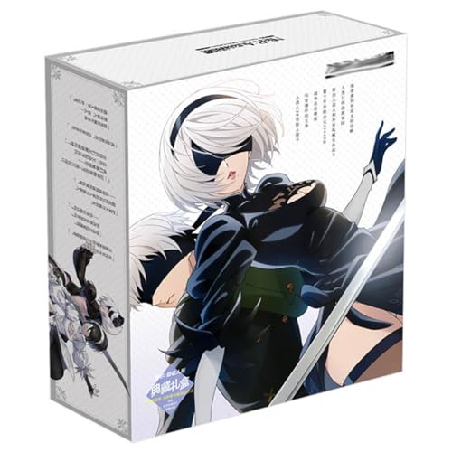 18 NieRAutomatas Merch Geschenk Box | Anime Figur Wasserflasche, Anhänger, Aufkleber, Poster, Karten, Abzeichen, Badges | NieRAutomatas Kollektionen Set von JUSONGKWCP