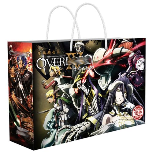 18 Over Lords Lucky Bag Deko | Anime Figur Acryl Stand, Aufkleber, Karten, Armband, Poster, Abzeichen, Lesezeichen | Over Lords Merch Box Set von JUSONGKWCP