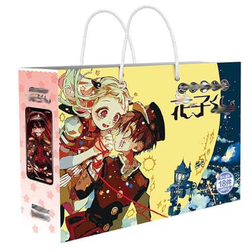 18 Toilet Bounds Hanako Kun Lucky Bag Deko | Anime Figur Acryl Stand, Aufkleber, Karten, Armband, Poster, Abzeichen, Lesezeichen | Anime Toilet Bounds Hanako Kun Merch Box Set von JUSONGKWCP