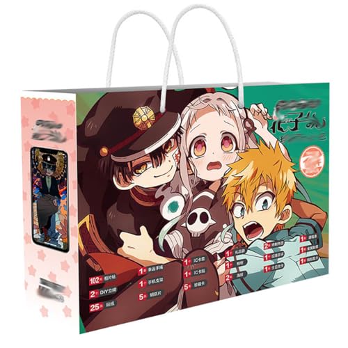 18 Toilet Bounds Hanako Kun Lucky Bag Deko | Anime Figur Acryl Stand, Aufkleber, Karten, Armband, Poster, Abzeichen, Lesezeichen | Hanako Kun Merch Box Set von JUSONGKWCP