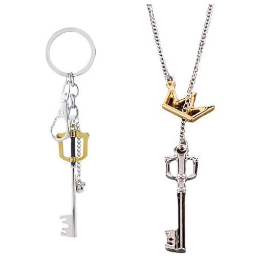 2 Pcs Kingdoms Hearts Schlüsselanhänger Halskette Game Figur Sora Cosplay Accessories Key Anhänger Jewelry (2pcs) von JUSONGKWCP