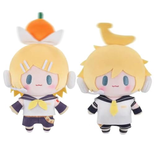 2 Pcs Projects Sekai Plushies Projects Sekai Figur Len and Rin Niedlich Plüschpuppe 15cm Projects Sekai Kuscheltier Deko Geburtstag von JUSONGKWCP