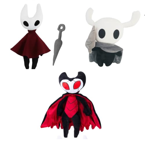 3 Pcs Hollow Knights Plush Hollow Knights Figur The Knight Grimm Nail Niedlich Plüschpuppe 30 cm / 11.8 Inch Hollow Knights Geburtstagsdeko Doll von JUSONGKWCP