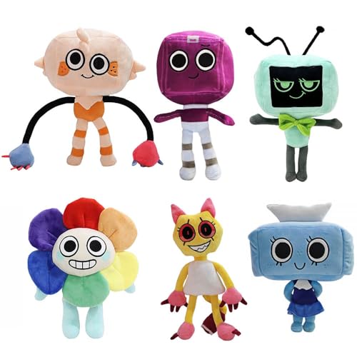 6 Pcs Dandy's Worlds Plush Dandys Worlds Figur Goob Vee Niedlich Plüschpuppe 28-35cm Dandys Worlds Geburtstagsdeko Doll von JUSONGKWCP